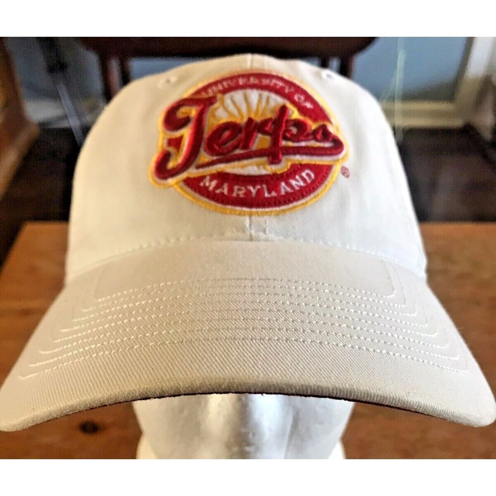 Maryland Terrapins Baseball Hat Terps White Circle Logo Drew Pearson University